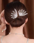 Women's Hair Twister Crystal Flower Wings