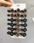 SPARKLING CRYSTAL STONE BRAIDED HAIR CLIPS (PACK OF 3)