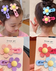 2PCS Cute Flower Hair Clip Summer Fashion