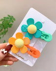 2PCS Cute Flower Hair Clip Summer Fashion